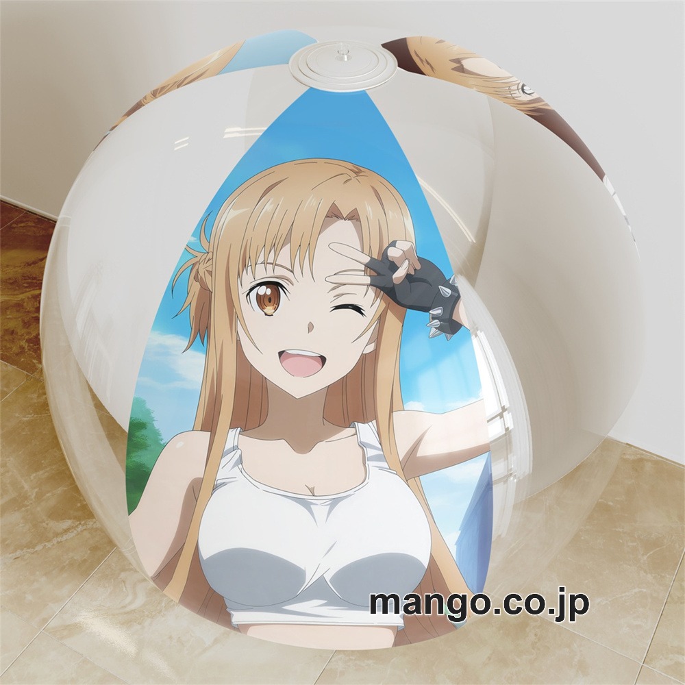 アニメ キャラクター ビーチボール【SAO】アスナ 海洋ボール PVC製 キャラクターグッズ コレクション用
