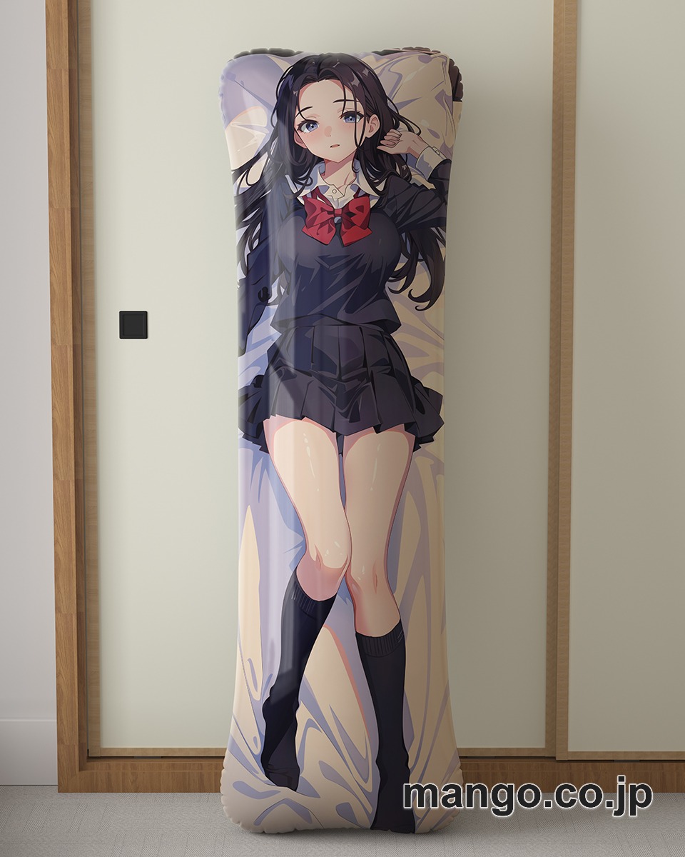 アニメ抱き枕カバー黒髪ロングJK大型クッションキャラクターグッズPVC製コレクション用