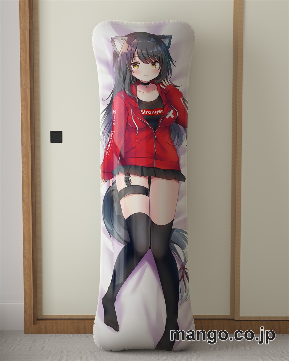 アニメ抱き枕カバー【オリジナル】もふもふオオカミちゃん大型クッションキャラクターグッズPVC製コレクション用