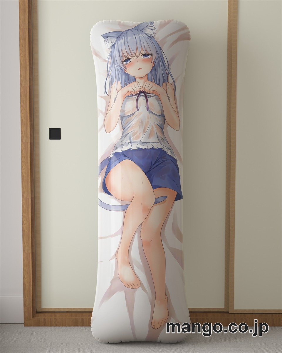 アニメ抱き枕カバー小仏凪制服＆猫耳大型クッションキャラクターグッズPVC製コレクション用 2
