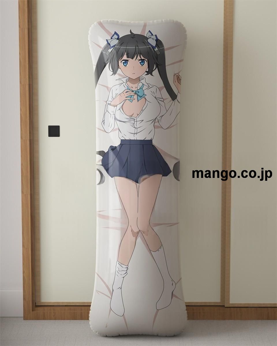 アニメ抱き枕カバー【ダンジョンに出会いを求めるのは間違っているだろうか】制服姿ヘスティア大型クッションキャラクターグッズPVC製コレクション用