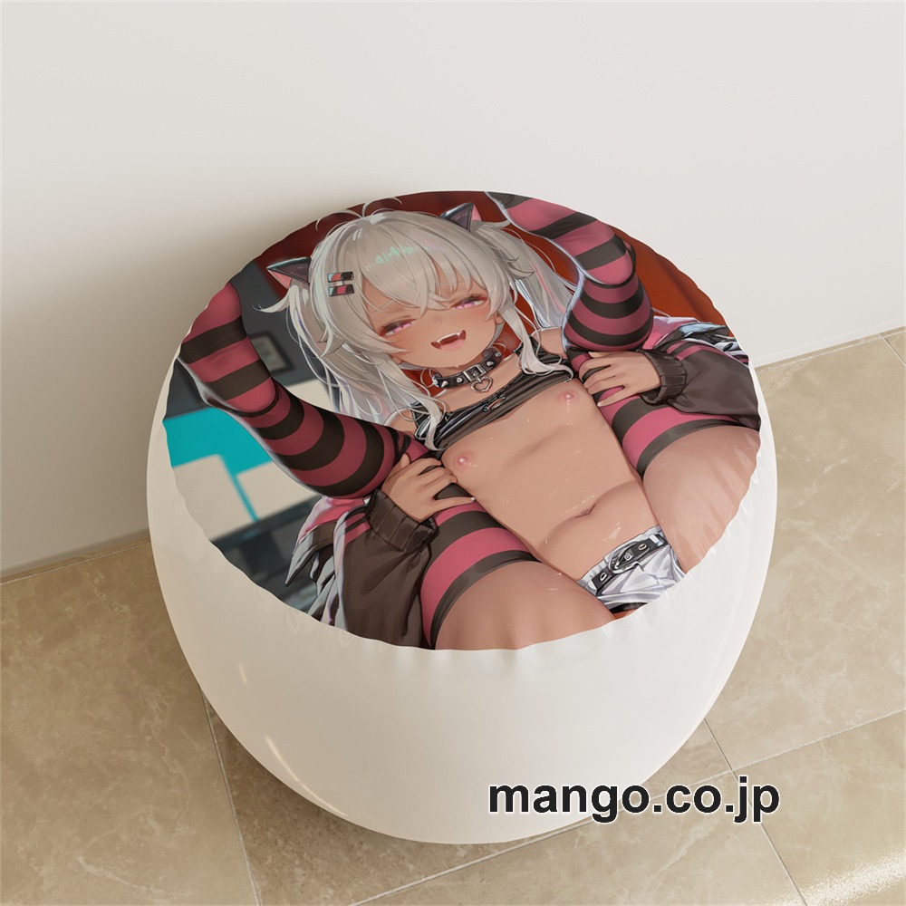 【紳士向け】PVC ラウンドスツール アニメ キャラクター【魔使マオ】裸足pvcスツールPVC製 キャラクターグッズ コレクション用 1