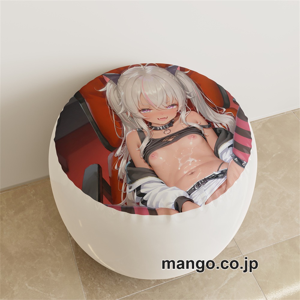 【紳士向け】PVC ラウンドスツール アニメ キャラクター【魔使マオ】裸足pvcスツールPVC製 キャラクターグッズ コレクション用 2