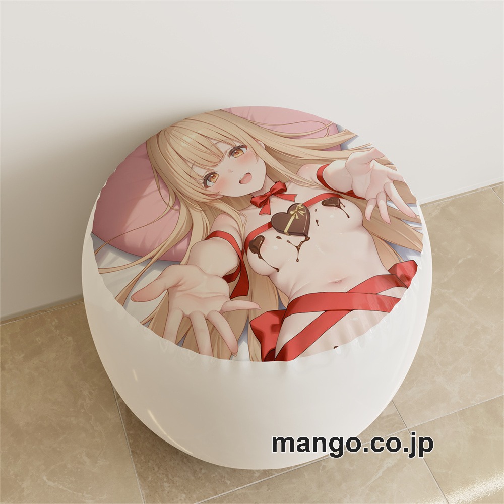 【紳士向け】PVC ラウンドスツール アニメ キャラクター【お隣の天使様】椎名真昼pvcスツールPVC製 キャラクターグッズ コレクション用 2