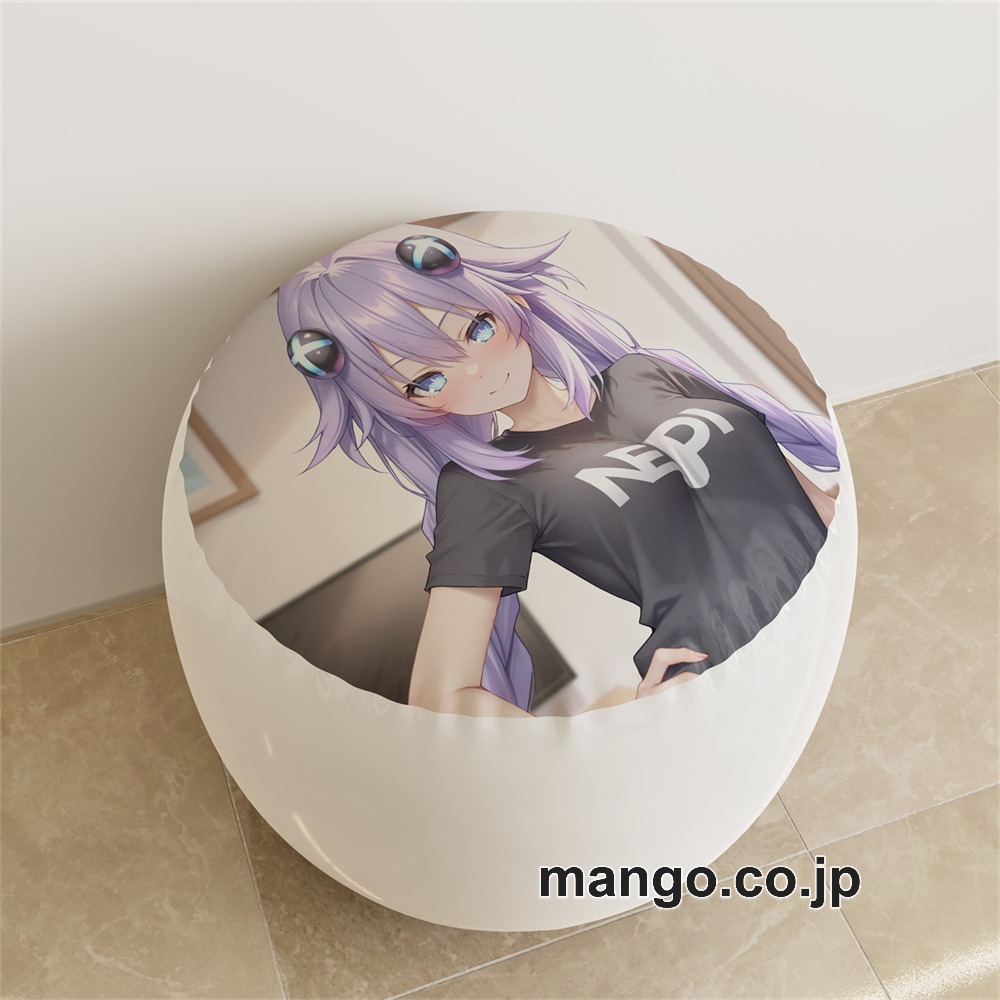 【紳士向け】PVC ラウンドスツール アニメ キャラクター【ネプテューヌ】パープルハートpvcスツールPVC製 キャラクターグッズ コレクション用 1