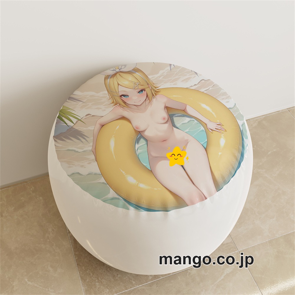 【紳士向け】PVC ラウンドスツール アニメ キャラクター【鏡音リン】極上の女体pvcスツールPVC製 キャラクターグッズ コレクション用 1