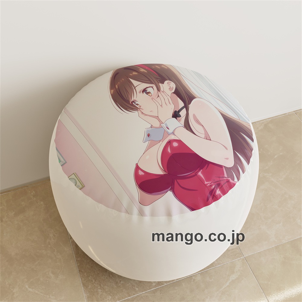 【紳士向け】PVC ラウンドスツール アニメ キャラクター【彼女、お借りします】水原千鶴pvcスツールPVC製 キャラクターグッズ コレクション用 2