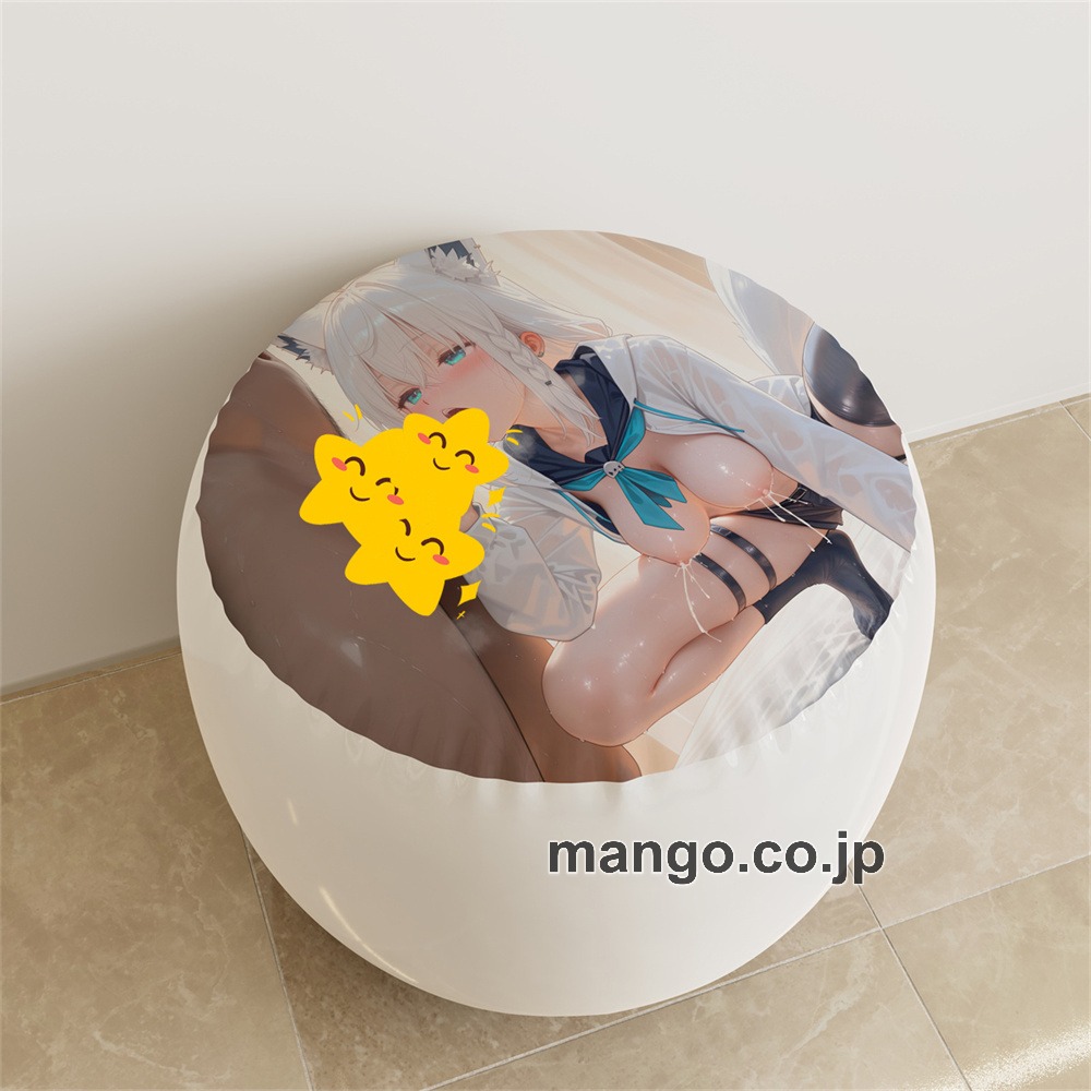 【紳士向け】PVC ラウンドスツール アニメ キャラクター【バーチャルYouTuber】白上フブキpvcスツールPVC製 キャラクターグッズ コレクション用 1