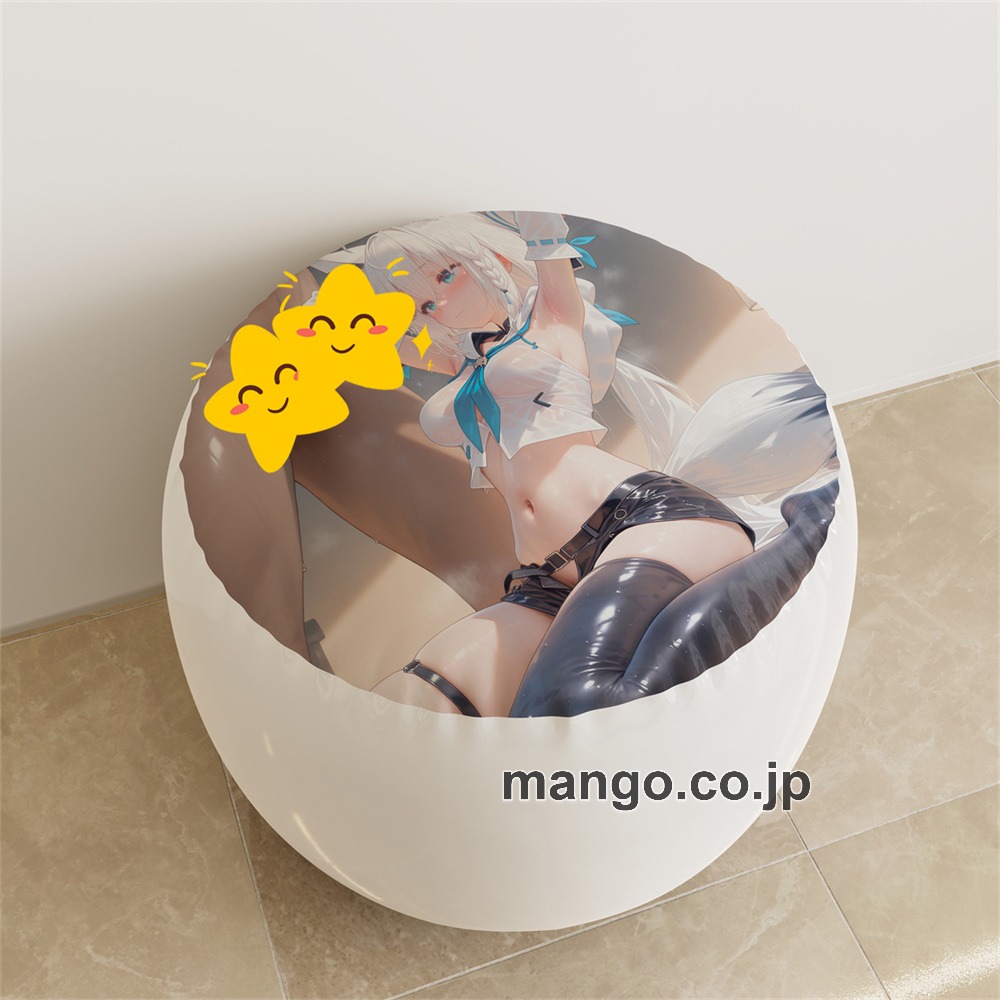 【紳士向け】PVC ラウンドスツール アニメ キャラクター【バーチャルYouTuber】白上フブキpvcスツールPVC製 キャラクターグッズ コレクション用 2