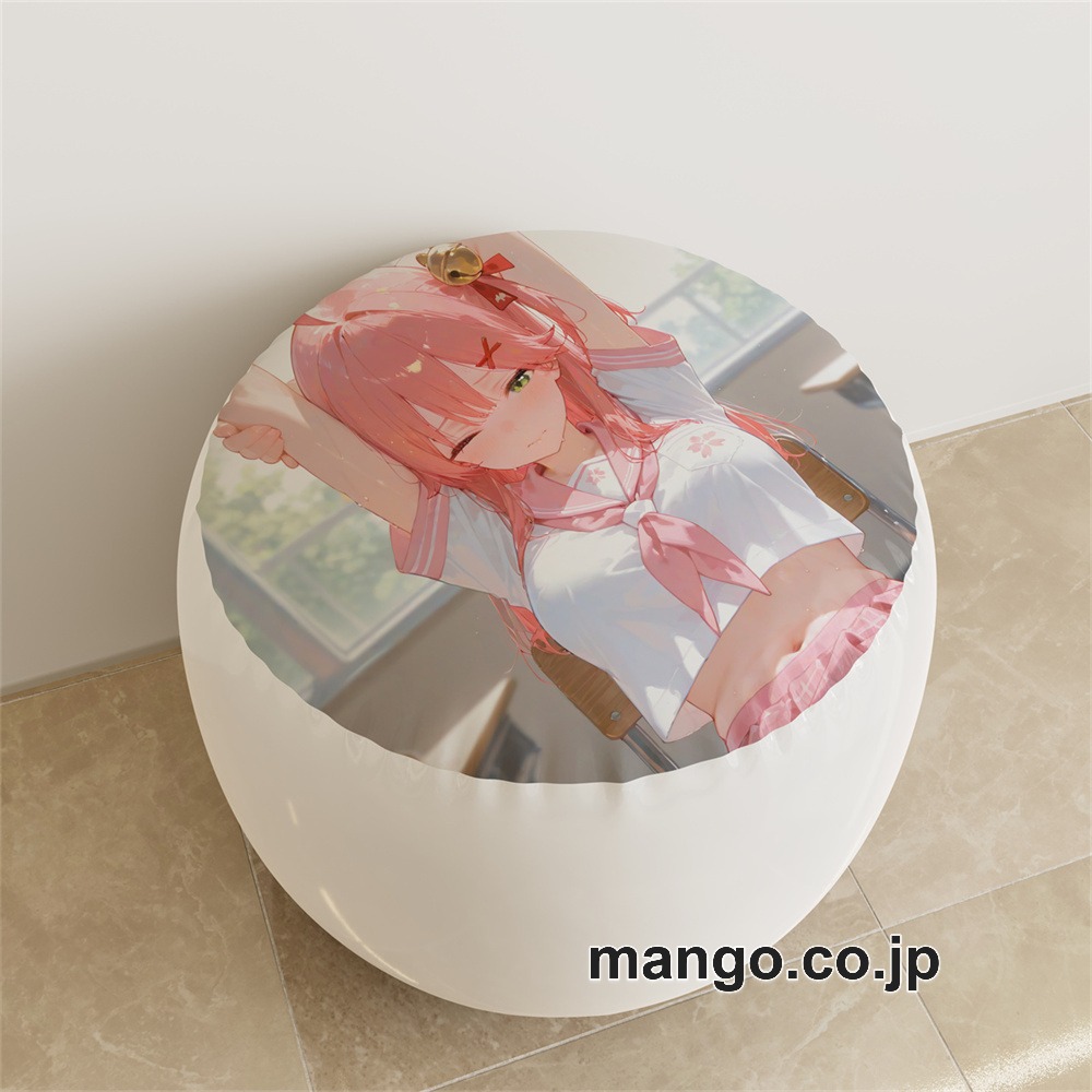 PVC ラウンドスツール アニメ キャラクター【バーチャルYouTuber】さくらみこpvcスツールPVC製 キャラクターグッズ コレクション用 2