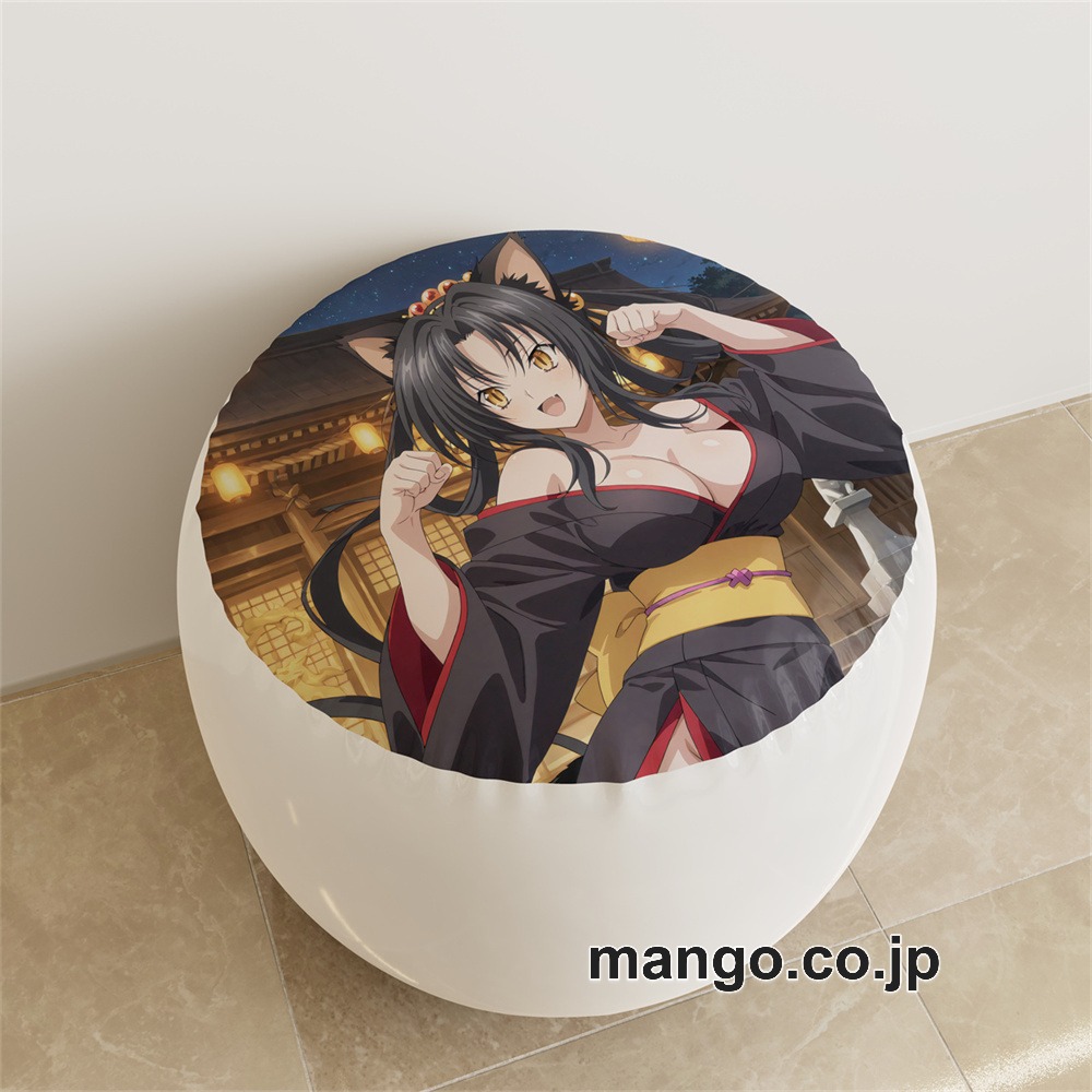 PVC ラウンドスツール アニメ キャラクター【ハイスクールD×D】黒歌pvcスツールPVC製 キャラクターグッズ コレクション用 2