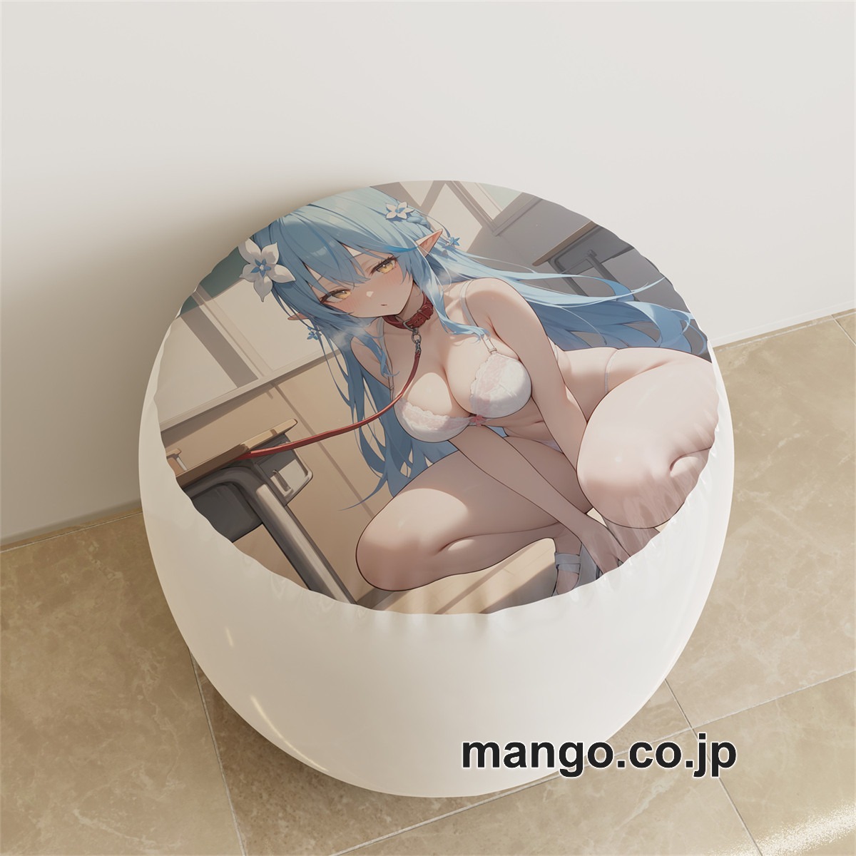 PVC ラウンドスツール アニメ キャラクター【バーチャルYouTuber】雪花ラミィpvcスツールPVC製 キャラクターグッズ コレクション用 2