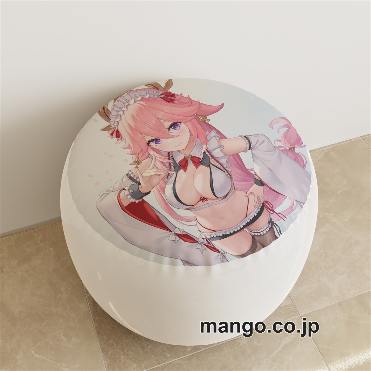 PVC ラウンドスツール アニメ キャラクター【原神】雷電將軍 八重神子pvcスツールPVC製 キャラクターグッズ コレクション用 2