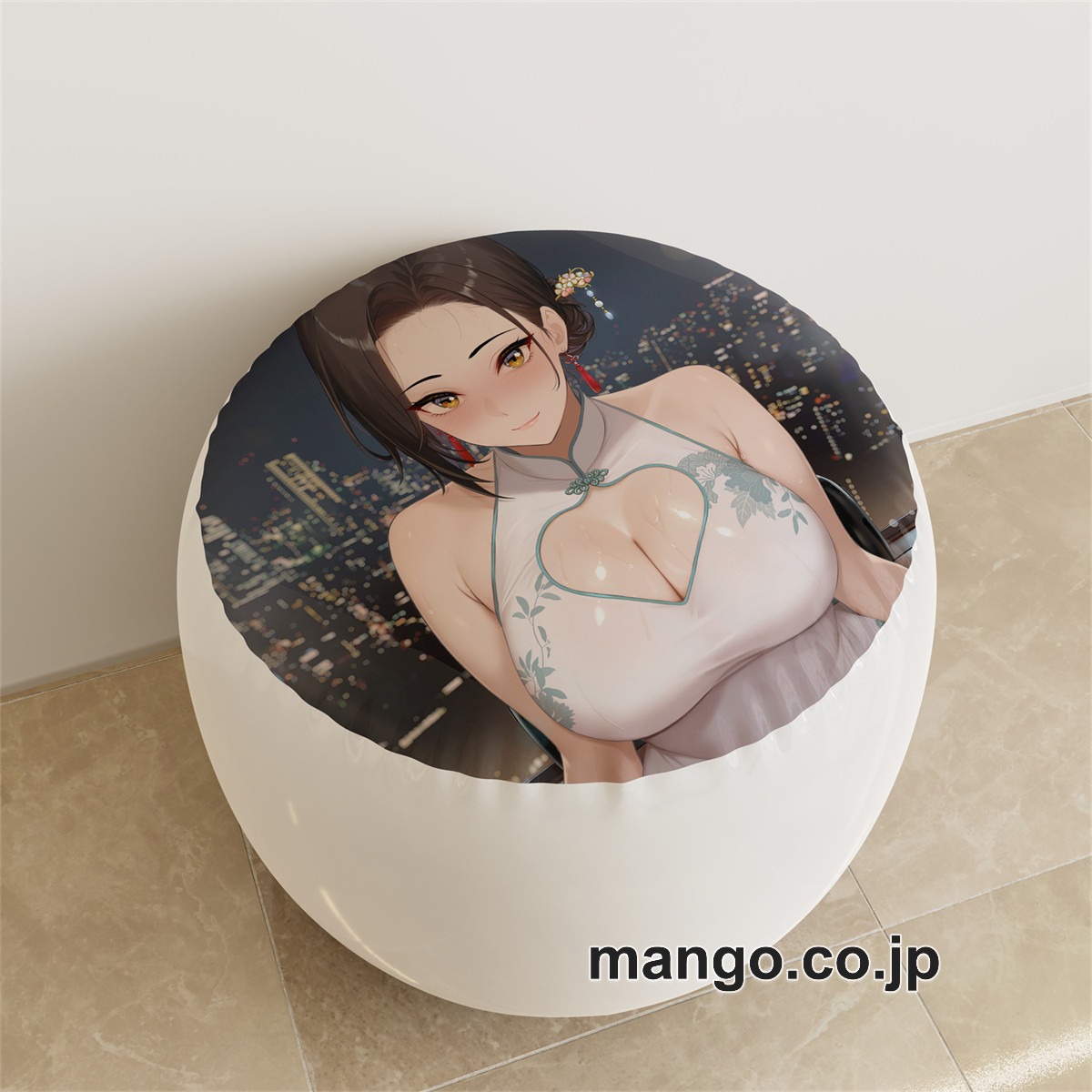 PVC ラウンドスツール アニメ キャラクター【矢式佑子】サキュバス チャイナドレスpvcスツールPVC製 キャラクターグッズ コレクション用 2