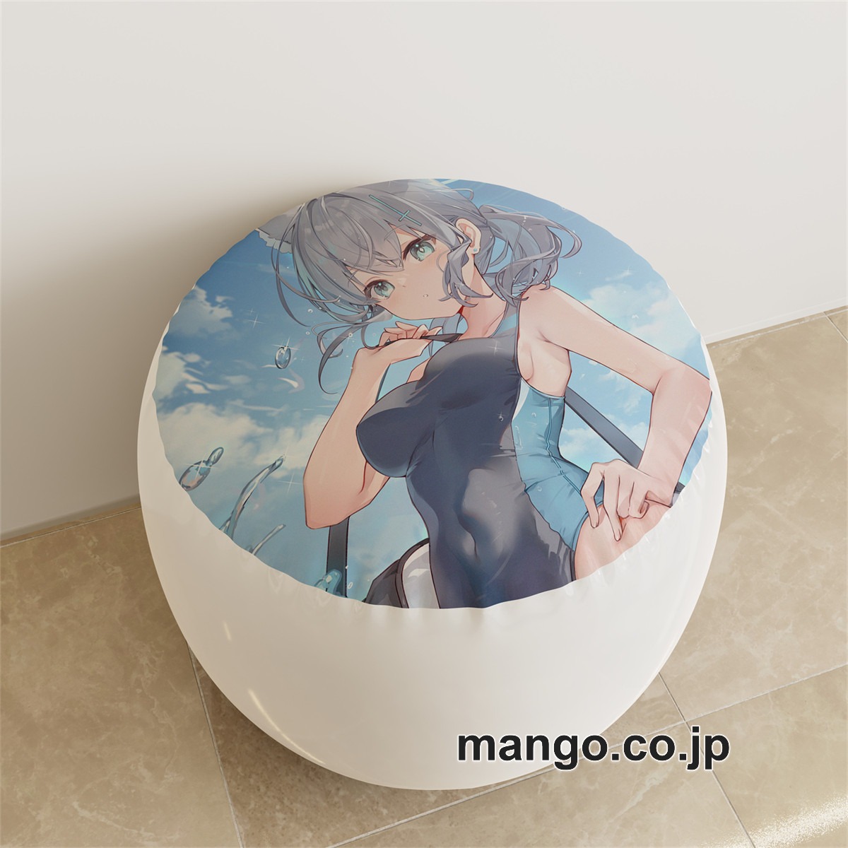 PVC ラウンドスツール アニメ キャラクター【ブルーアーカイブ】砂狼シロコpvcスツールPVC製 キャラクターグッズ コレクション用 2