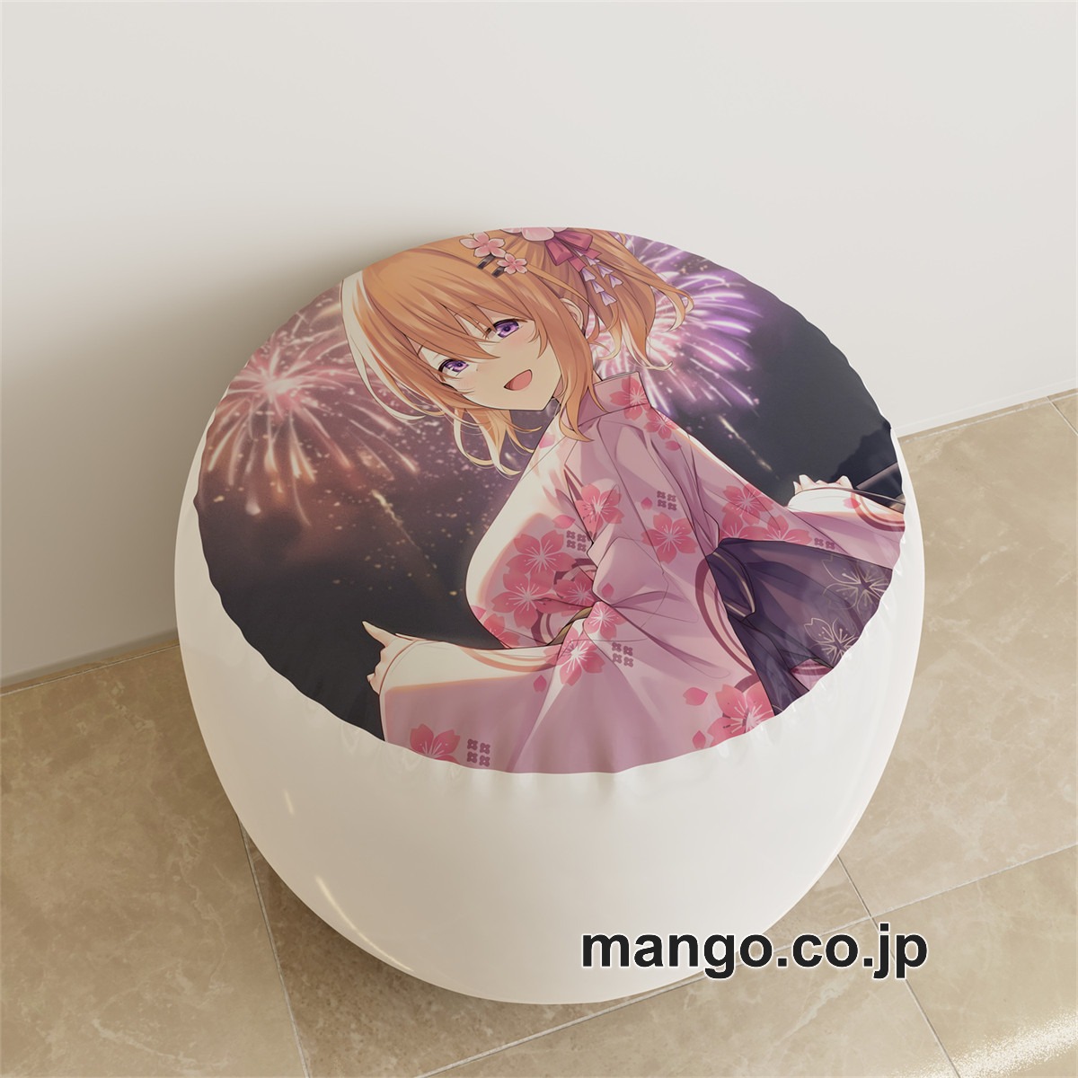 PVC ラウンドスツール アニメ キャラクター【ご注文はうさぎですか】保登心愛? 香風智乃pvcスツールPVC製 キャラクターグッズ コレクション用 2