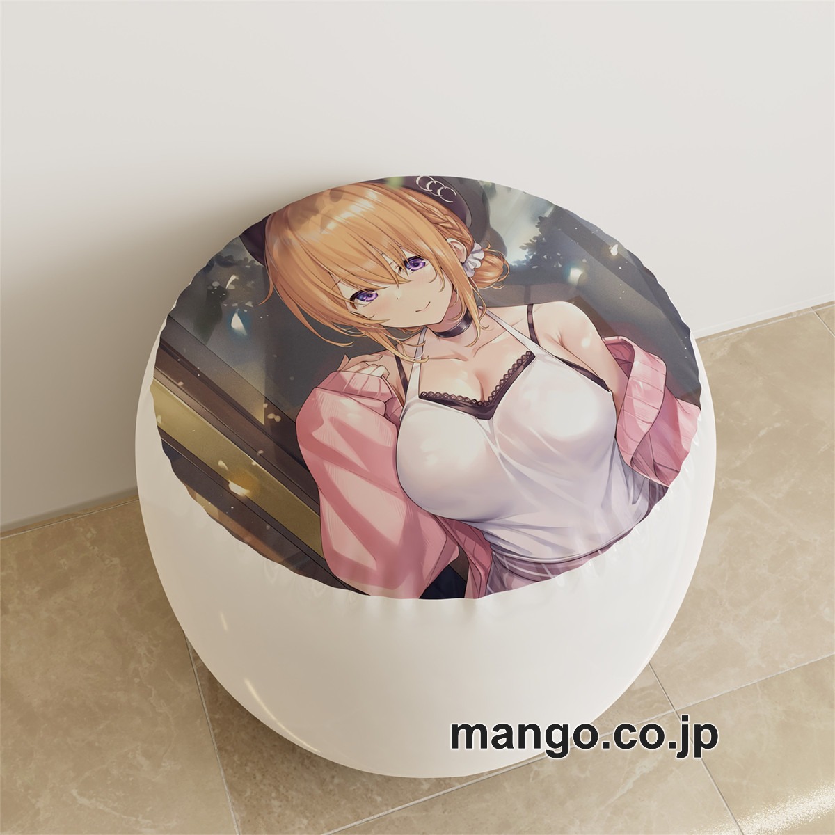PVC ラウンドスツール アニメ キャラクター【ご注文はうさぎですか】保登心愛? 香風智乃pvcスツールPVC製 キャラクターグッズ コレクション用 2