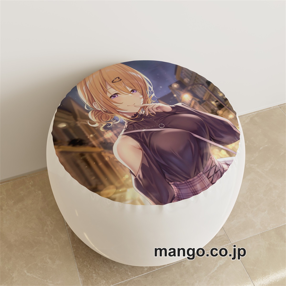 PVC ラウンドスツール アニメ キャラクター【ご注文はうさぎですか】保登心愛? 香風智乃pvcスツールPVC製 キャラクターグッズ コレクション用 2