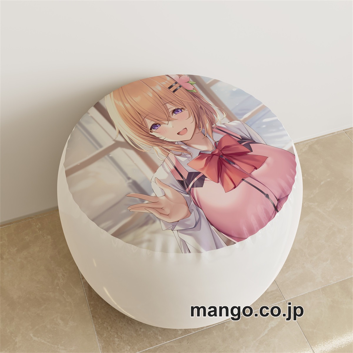 PVC ラウンドスツール アニメ キャラクター【ご注文はうさぎですか】保登心愛pvcスツールPVC製 キャラクターグッズ コレクション用
