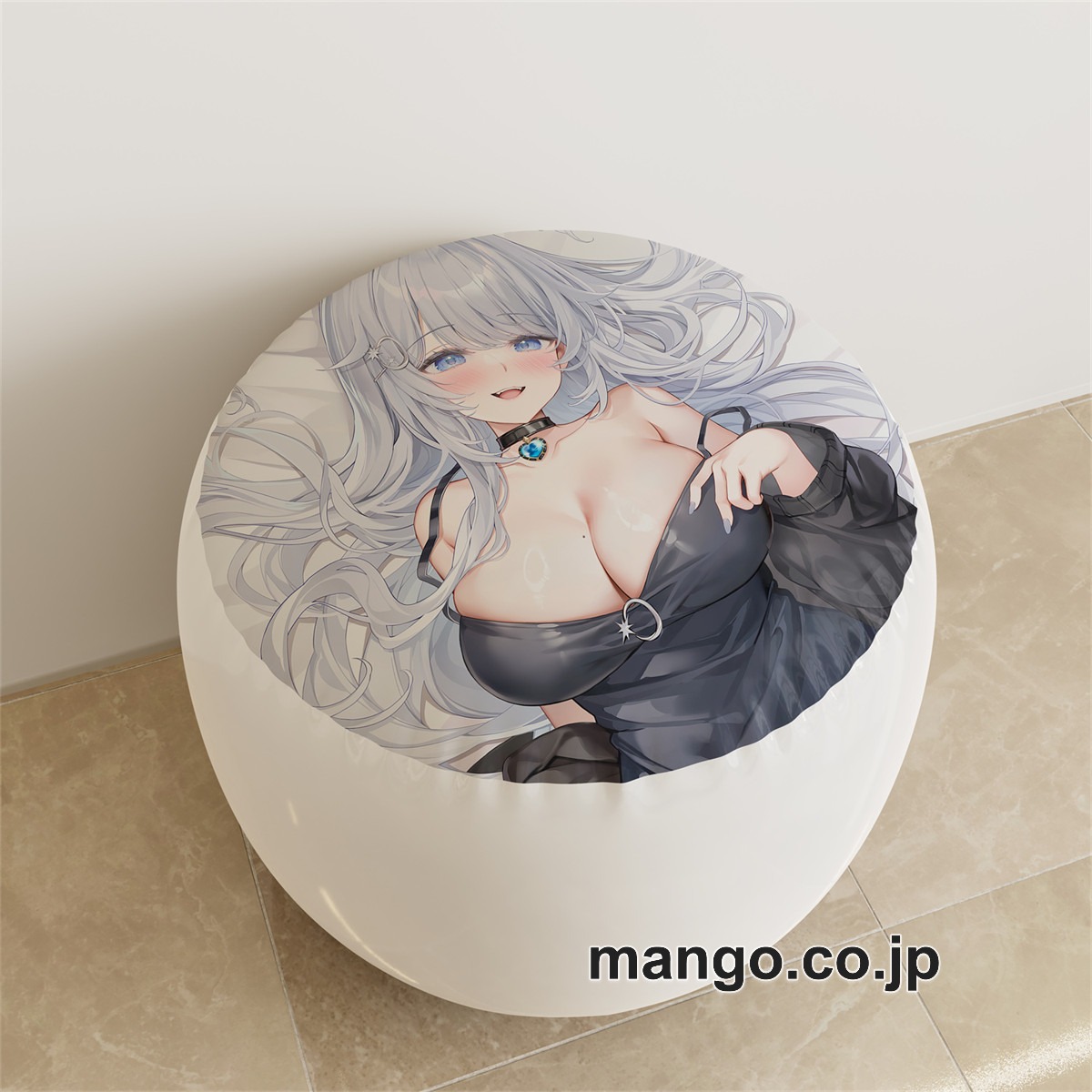 PVC ラウンドスツール アニメ キャラクター【オリジナル】ケモ耳 ぱんつpvcスツールPVC製 キャラクターグッズ コレクション用 2