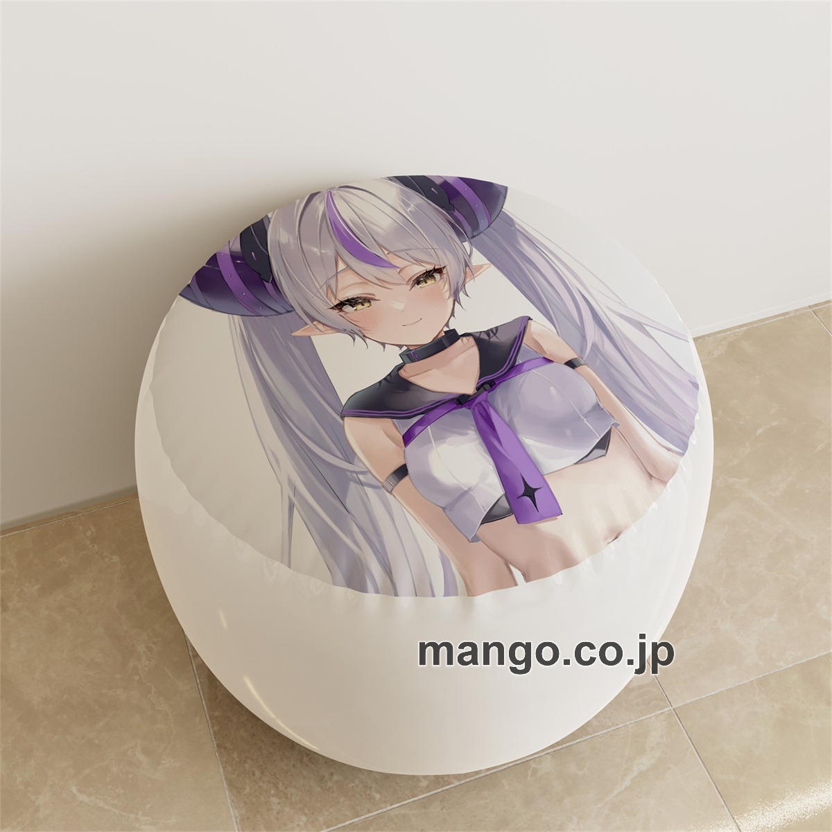 PVC ラウンドスツール アニメ キャラクター【バーチャルYouTuber】ラプラス・ダークネスpvcスツールPVC製 キャラクターグッズ コレクション用 2